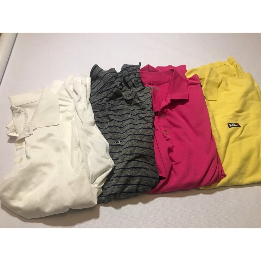 Lot Of 4 Polo Short Sleeve Shirts Men's Size XLarge 2 Nike Vineyard Vines RLX